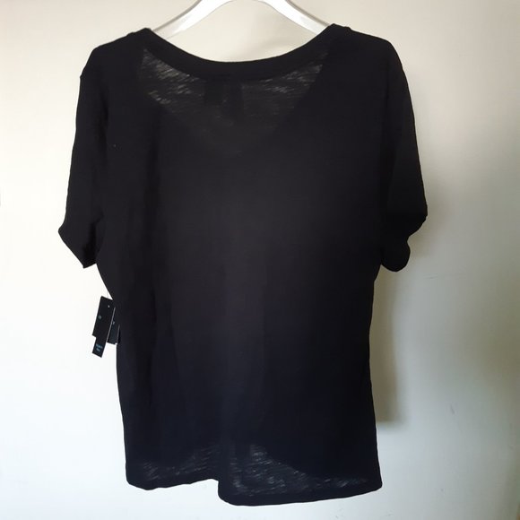 Black Semi Sheer Blouse Cynthis Rowley - Picture 3 of 9